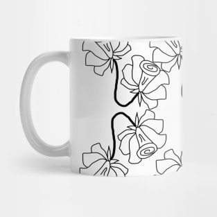 Rose outline pattern Mug